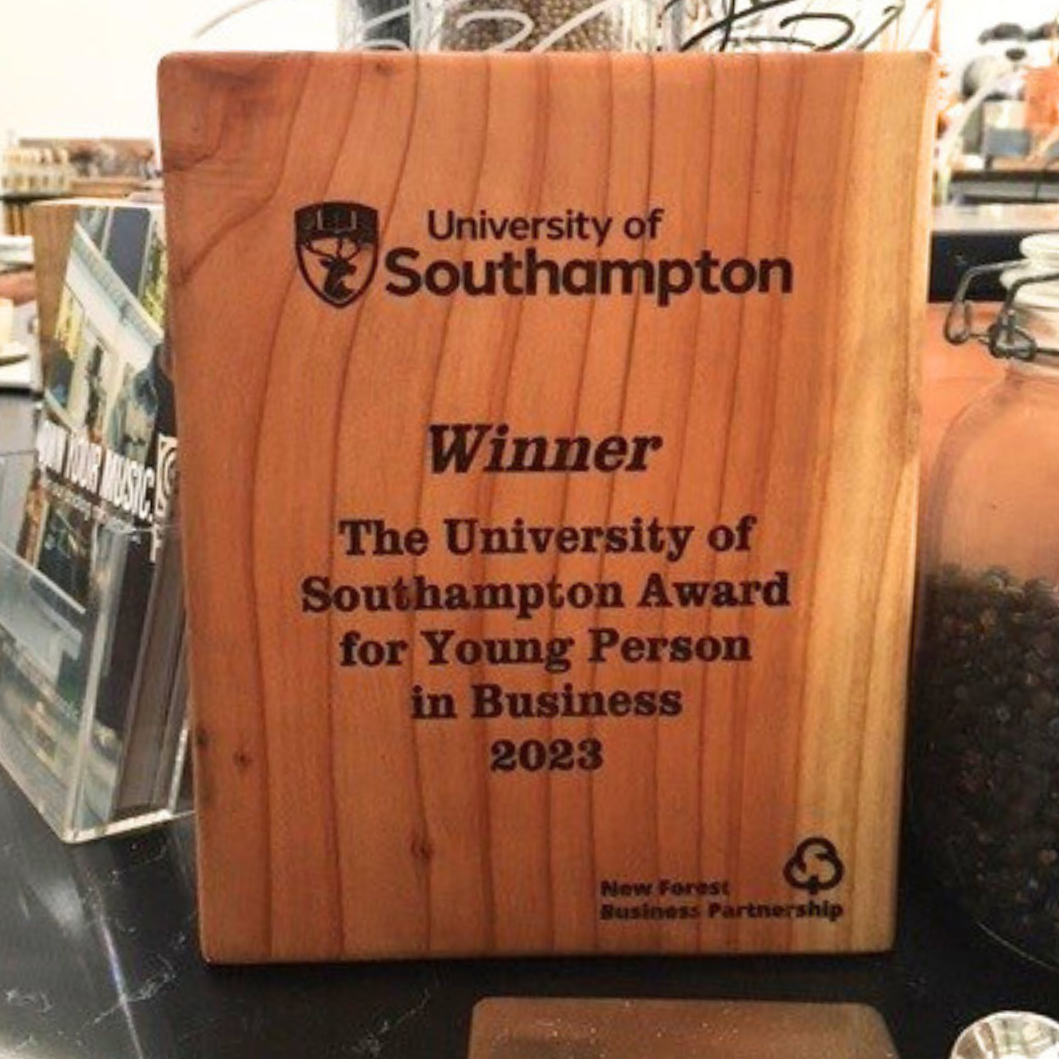 Winner Southampton Young Person in Business Award 2023